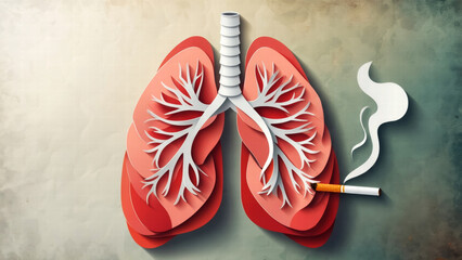 Smoking and Lung Health. A Visual Representation of Tobacco's Harmful Effects on the Respiratory System