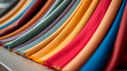 colorful fabric on table, color draping