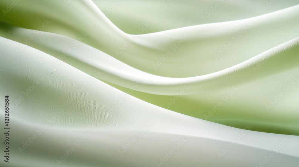 Poster soft light green fabric with smooth, flowing texture creates elegant look