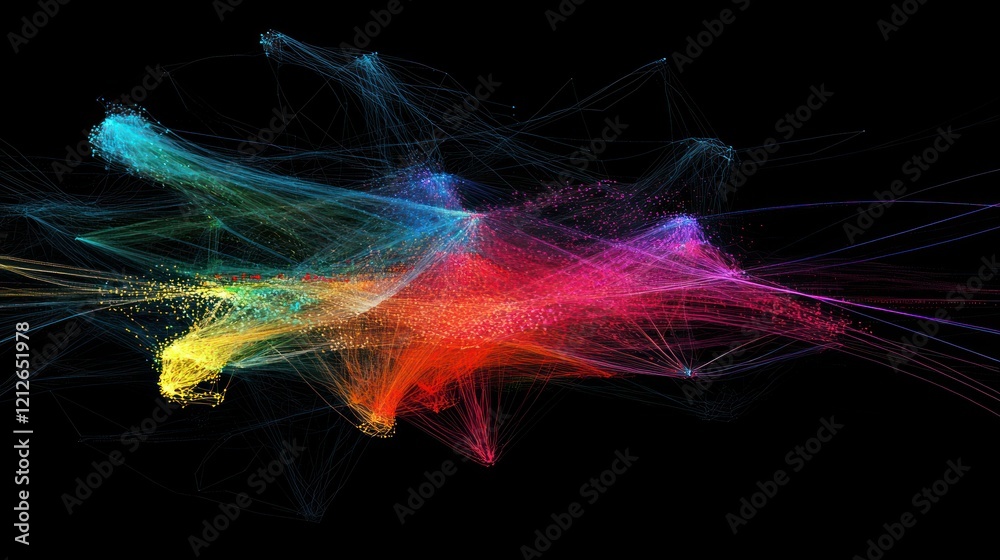 Poster Abstract Colorful Network Data Visualization