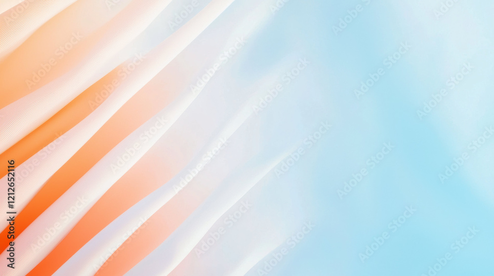 Poster soft pastel colors blend into smooth gradient, creating calming atmosphere. gentle waves evoke sense