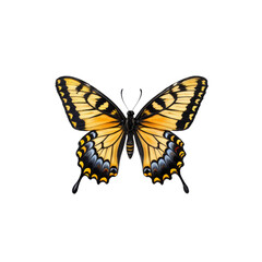 Fototapeta premium Watercolor Butterfly: A delicate watercolor illustration of a vibrant butterfly with intricate wing patterns and a touch of artistic elegance.