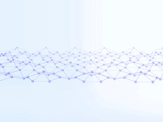 規則的に広がるネットワークの3Dイラストレーション