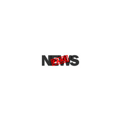 Fake news icon isolated on white background