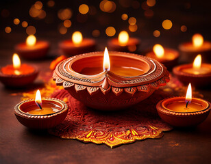 Diwal most important festival of hindu culture know for festivale of light.Earthen diya made in...