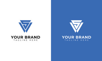 VS SV Initial logo template vector