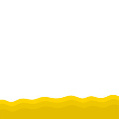 Yellow Banner Page Edge Shape