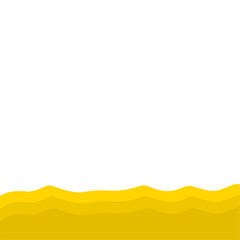 Obraz premium Yellow Banner Page Edge Shape