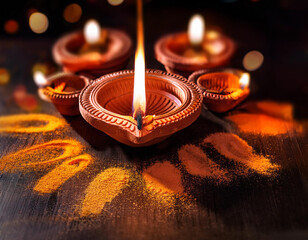 Diwal most important festival of hindu culture know for festivale of light.Earthen diya made in...