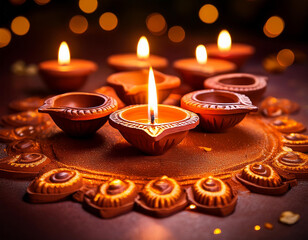 Diwal most important festival of hindu culture know for festivale of light.Earthen diya made in...