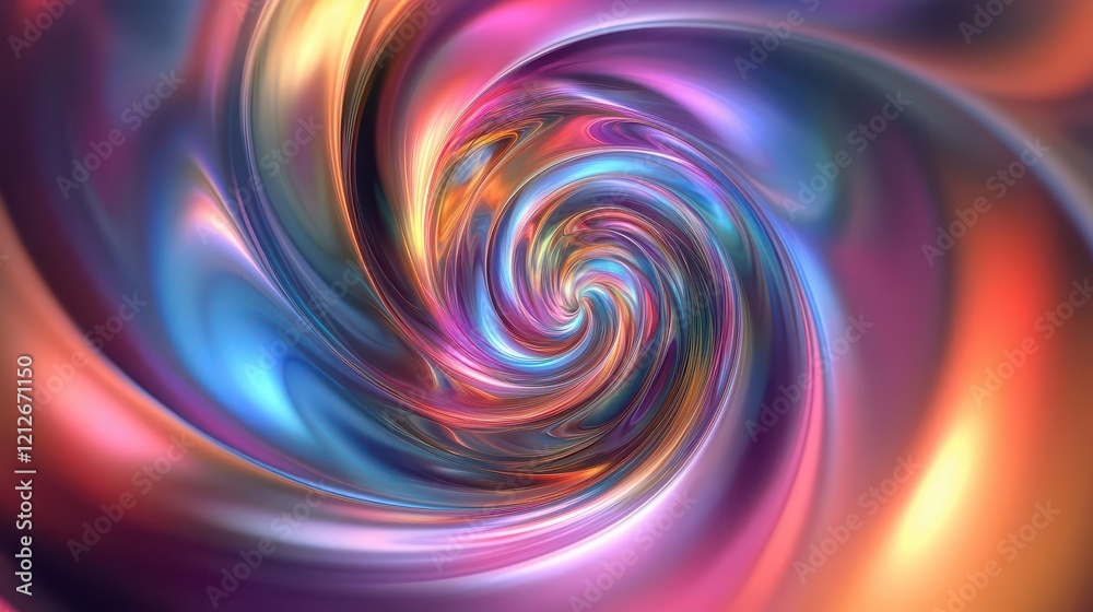 Wall mural a swirling vortex of iridescent particles dancing in zero gravity rendered in ultrahigh detail 3d wi