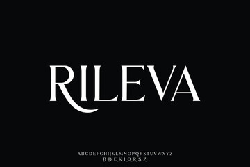 Obraz premium Elegant sharp serif alphabet display font vector with swoosh alternate