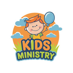 Colorful Kids Ministry Logo Design Vector for Family-Focused Events kids, ministry, logo design, vector, children, family events, colorful logo, playful design, child-friendly, modern logo