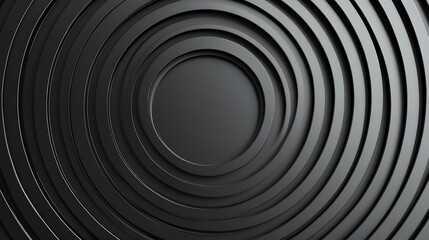 Obraz premium Bold Metallic Circular Patterns in Sleek Monochrome Monochrome Futuristic Design