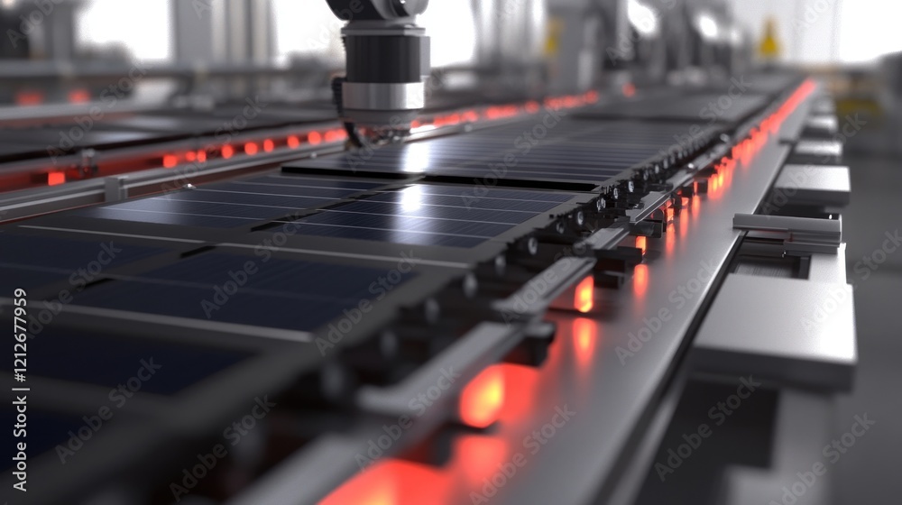 Poster automated solar panel assembly line production