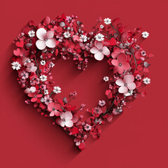 Obraz premium Happy valentines day decorative display design, pink background in high resolution 