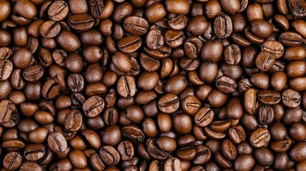Obraz premium Roasted Coffee Beans Close Up Texture Background