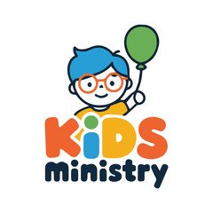 Colorful Kids Ministry Logo Design Vector for Family-Focused Events kids, ministry, logo design, vector, children, family events, colorful logo, playful design, child-friendly, modern logo