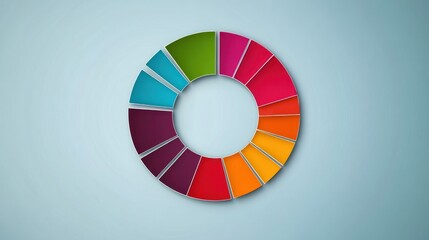 Obraz premium Colorful Circular Segments Graphic Design Element