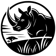 Rhino logo silhouette