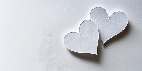 Obraz premium two hearts on a white background