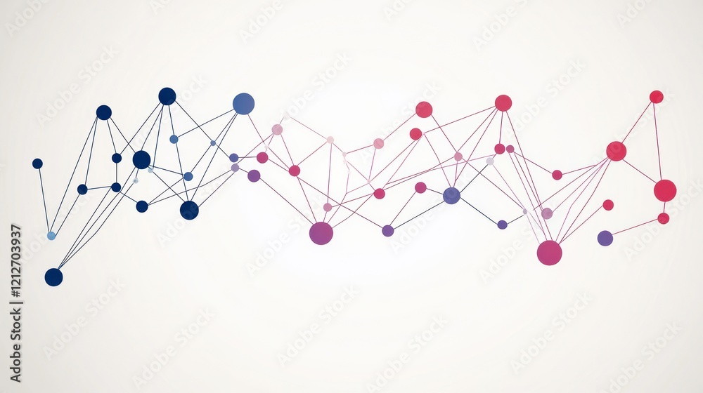 Poster Abstract Network Nodes Connected By Lines