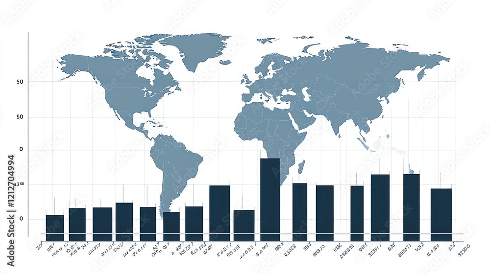 Poster Global Data Visualization Showing Regional Differences