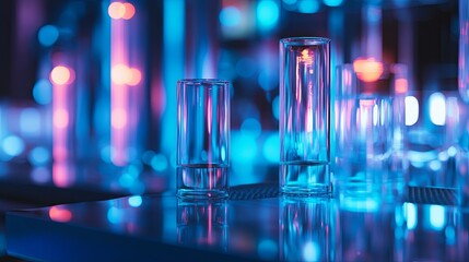 A glowing event bar rental flyer styled with sleek glassware and modern branding. picture