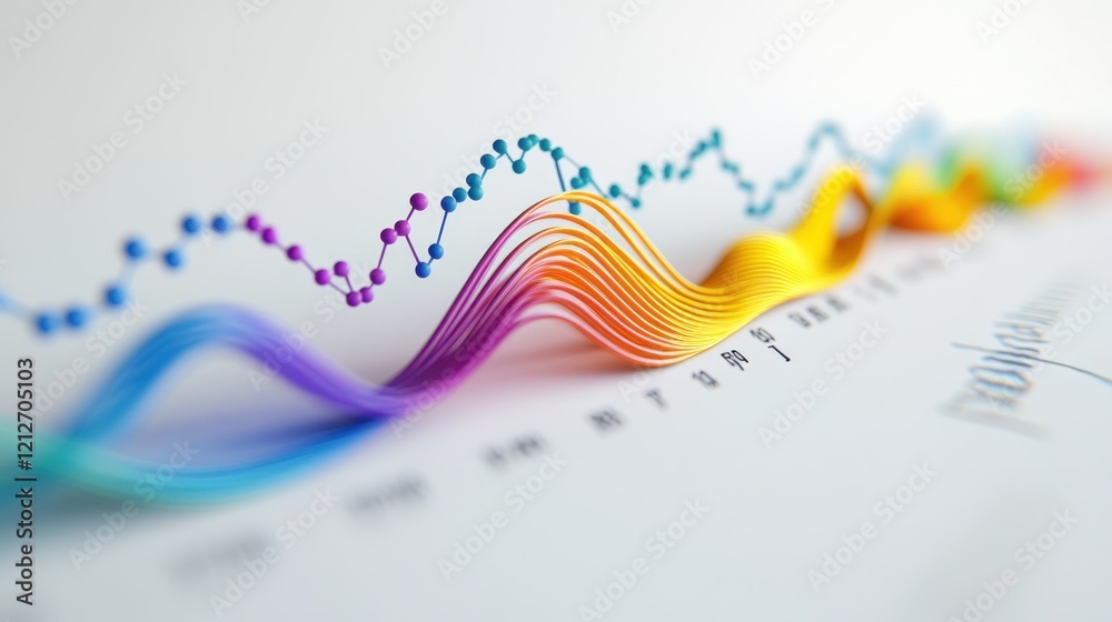 Poster Colorful Data Visualization Abstract Graph Design