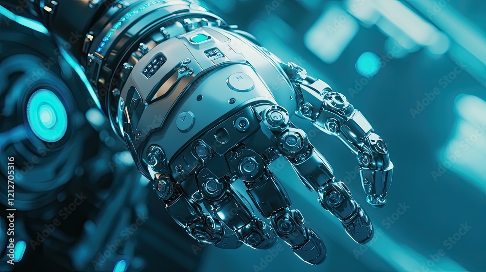 Poster a versatile robotic arm designed for various applications with a sleek and functional look.