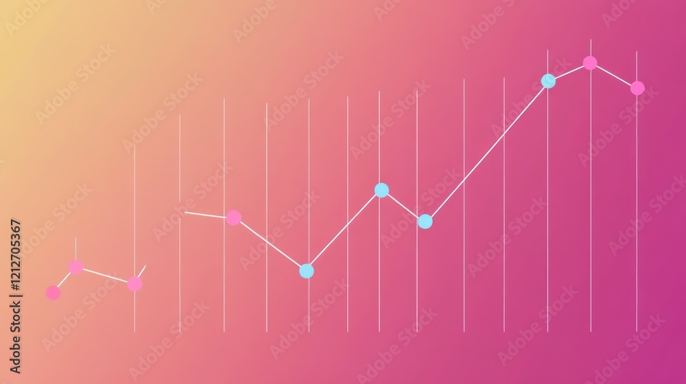Poster Abstract Line Graph Showing Data Trends