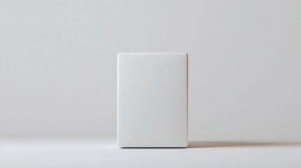 3d mockup White Vase on Wooden Table Showcasing Minimalist Design in Soft Natural Light Setting