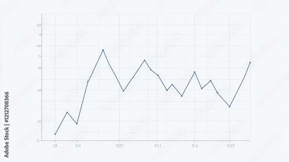 Poster Line graph showing fluctuating data points over time