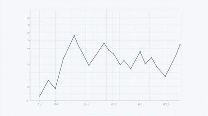 Naklejka premium Line graph showing fluctuating data points over time