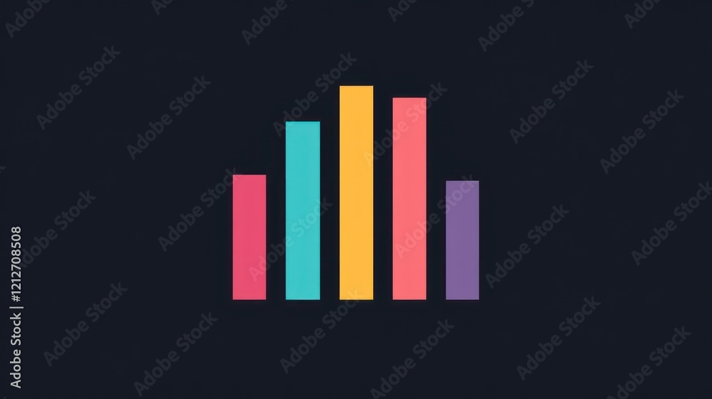 Poster Colorful Bar Graph Data Visualization Abstract Design