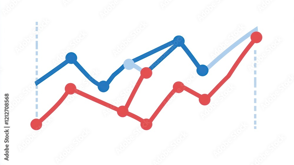 Poster Abstract Graph Showing Trending Data Lines