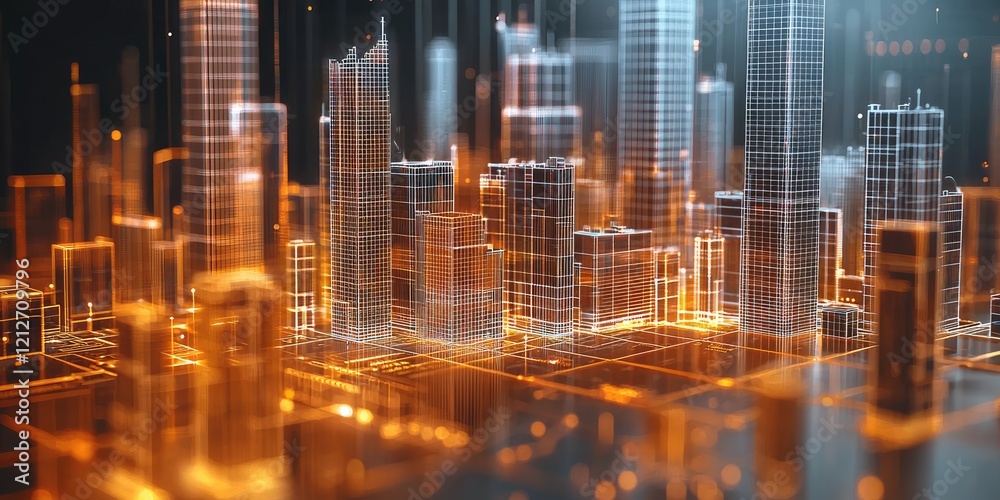 Poster Detailed economic growth model featuring interactive graphs and precise data points in a professional and sleek design.