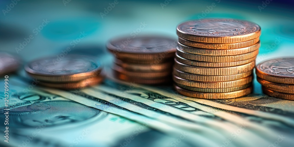 Poster financial presentation on managing personal finances, with colorful charts and analysis, designed to