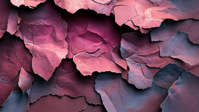 Textured layers of colorful peeling paint on a surface showcase the passage of time and weathering effects
