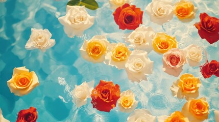 water threapy:soothing soak in a therapeutic bath with rose petals, fostering a peaceful and healing environment for relaxation, contemplation, and self-nurturing.