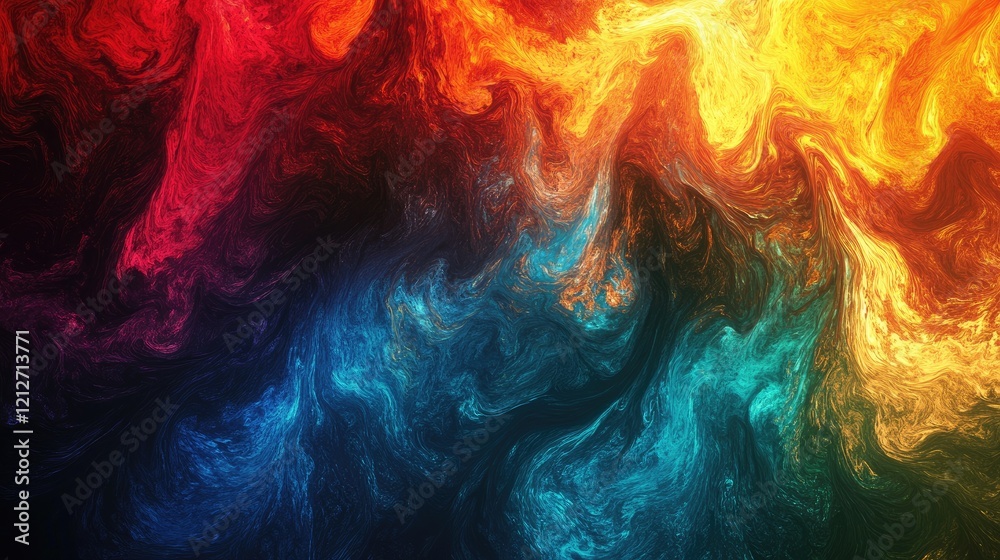 Poster Abstract Colorful Swirling Texture Background for Creative Design and Art Projects
