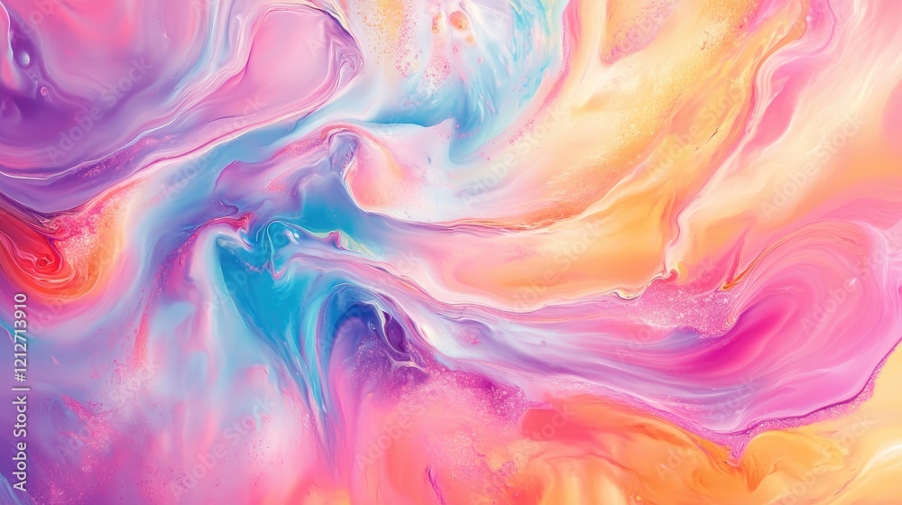 Aufkleber colorful abstract digital artwork featuring a dynamic blend of hues creating a vibrant and energetic