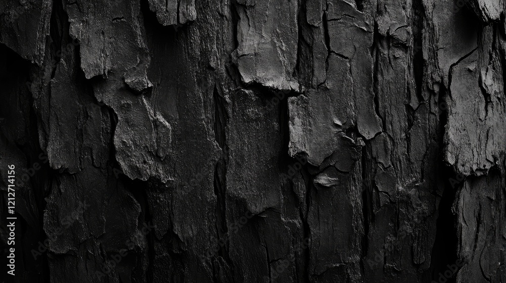 Aufkleber dark vertical tree bark texture for nature and rustic backgrounds