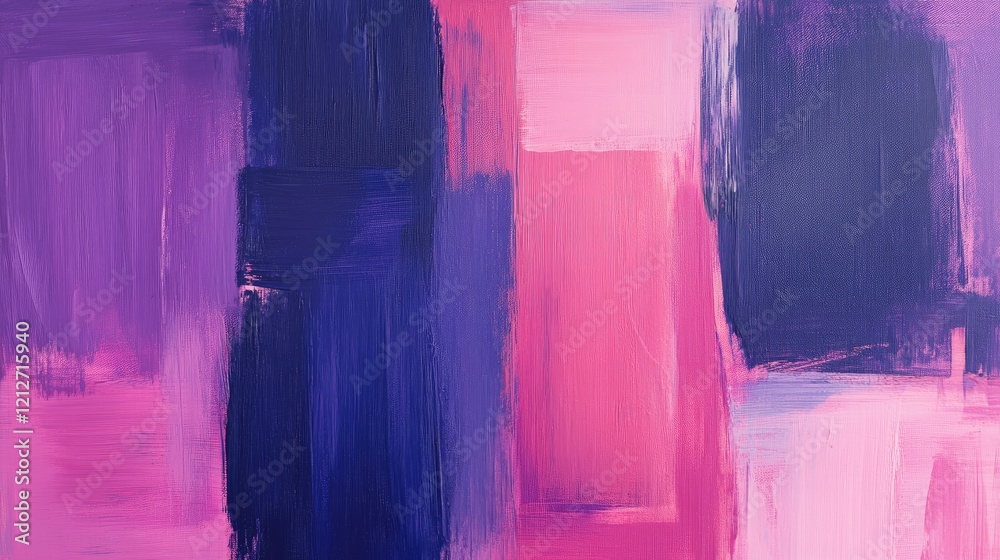 Poster Abstract background featuring vibrant brush strokes in rich shades of purple and pink creating a dynamic textured pattern.