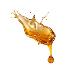 Fototapeta premium Golden Splash: A dynamic and artistic capture of a golden liquid in mid-splash, showcasing the fluid's graceful form and captivating movement.