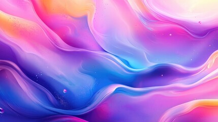 Fototapeta premium Colorful Abstract Background with Liquid Smoke Texture and Flowing Paint Patterns in Vibrant Shades of Pink and Blue