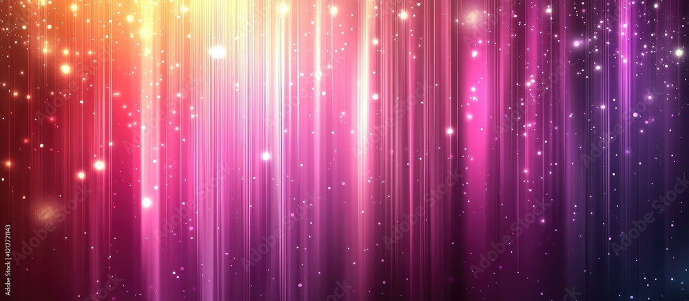 Fototapete vibrant vertical technology background with pink purple and gold lights and lines softly glowing in 