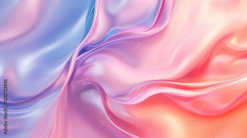 Poster soothing pastel abstract artwork with flowing textures and calming colors creating a sense of tranqu