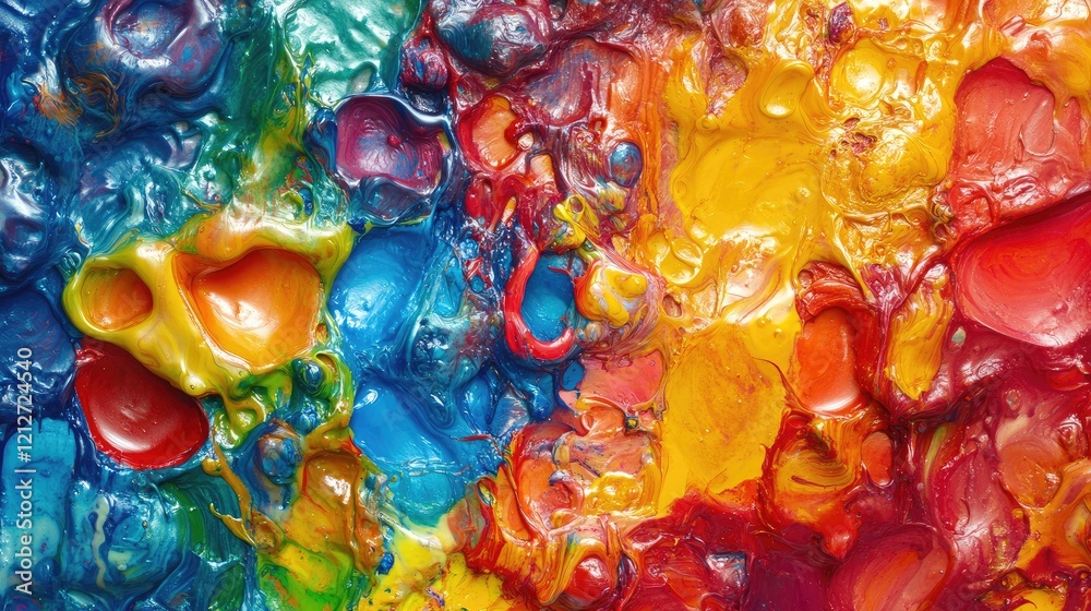 Poster vibrant abstract colorful melted crayon texture for artistic background and creative design use