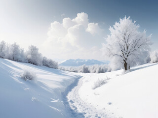 Fototapeta premium winter mountain landscape